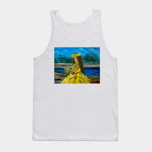 Hula Girl on the Beach 11 Tank Top